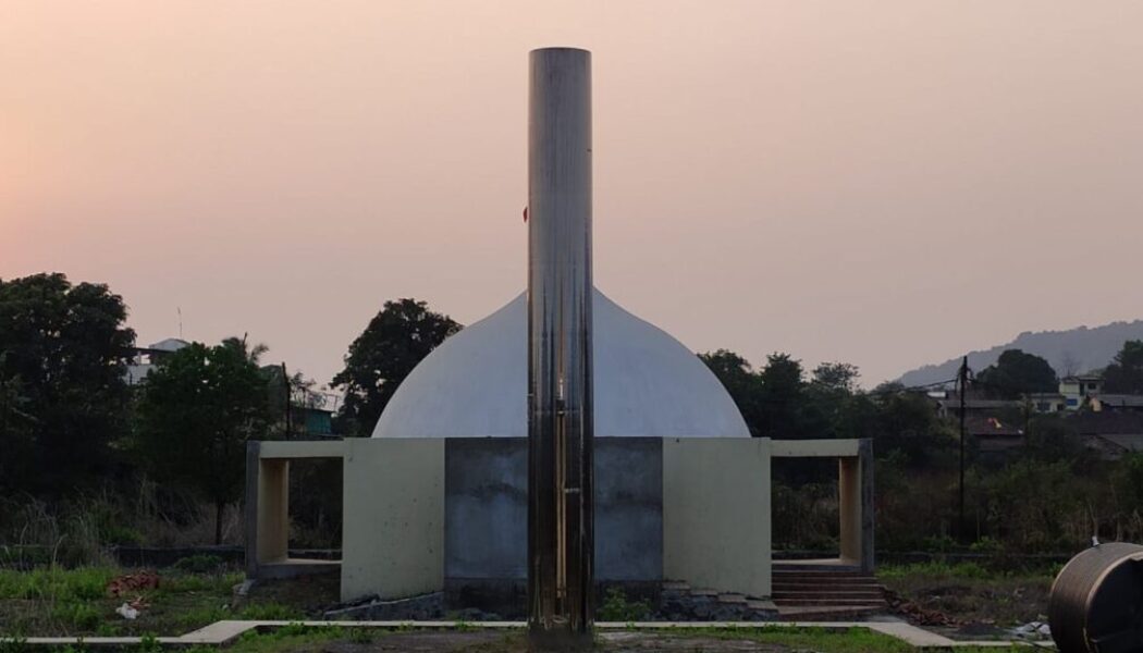 monolith-meditation-hall-sunset